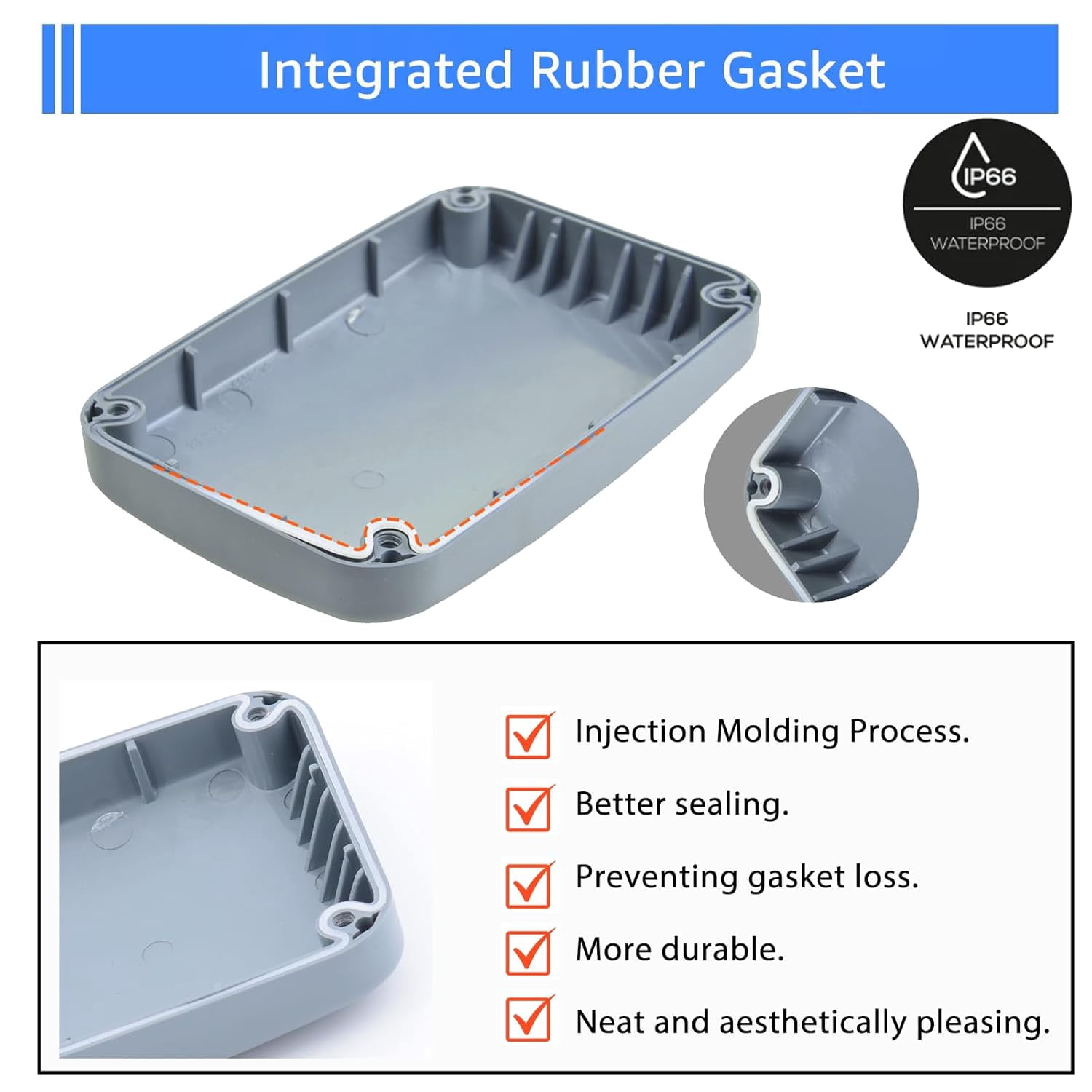 Outdoor Junction Box Waterproof,NineLeaf Outdoor Electrical Boxes Weatherproof with Reserved Holes,IP66 PVC/ABS Dustproof,4.9x3.3x2.3In(125x86x62MM),Watertight for Indoor Outdoor Use,9PK