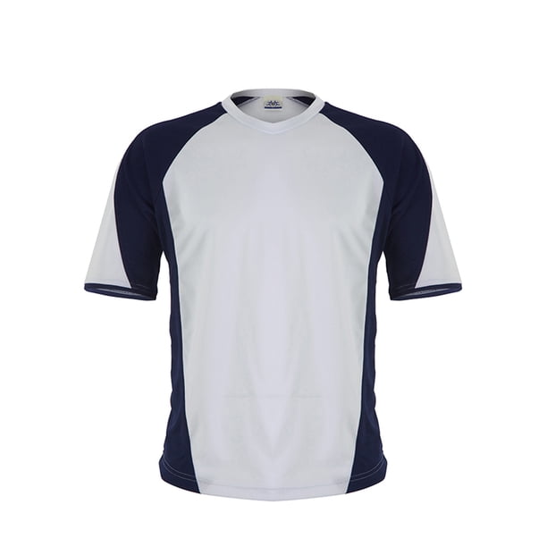 Playera deportiva EKIP Azul Marino / Blanco para hombre/mujer, ideal gym y running
