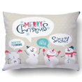 thumbnail image 1 of Tarjeta de Navidad ABPHQTO Navidad Feliz Navidad Con Lindo Muñeco de Nieve Let It Snow Funda de almohada 50x75 cm, 1 of 1