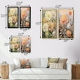 thumbnail image 4 of Designart "Retro Art Orange Chrysanthemum in Bloom III" Wildflowers Framed Wall Art Set Of 2 - Traditional White Frame Gallery Set For Office Decor, 4 of 6
