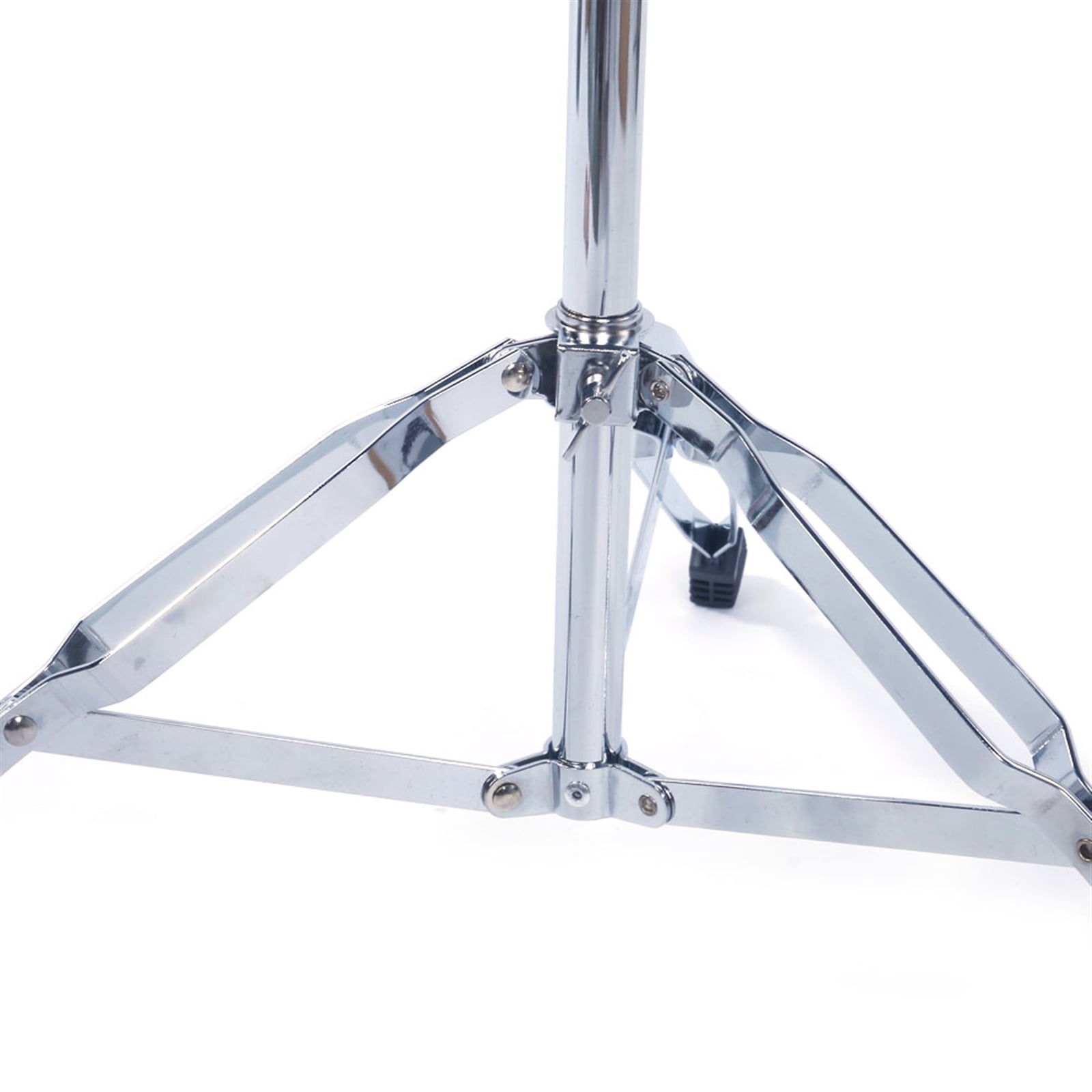 Straight Cymbal Stand Drum Hardware Percussion Mount Holder Gear Set, Silver