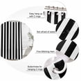 thumbnail image 6 of Black Striped Waterproof Fabric Shower Curtain,Modern Farmhouse Black and White Stripes Waterproof Fabric Shower Curtain for Bathroom Curtains Bathtubs Shower Curtains with 12 Hooks Standard 72x72, 6 of 8