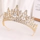 thumbnail image 2 of Zhuge Tiara de boda para novia, diadema de princesa, corona nupcial, joyería para el cabello con diamantes de imitación de cristal, decoración para novia, cumpleaños, graduación, boda (blanco), 2 of 4