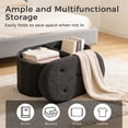 thumbnail image 5 of Gianna 43 Inch Ottoman with Storage, Folding Foot Rest for Living Room & Bedroom, Versatile Home Bench, Black, 5 of 7