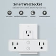 thumbnail image 4 of Vntub Clearance Smart Socket Smart Plug 10A, Wifi Bluetooth Outlet Extender Dual Socket Plugs, Remote Control With Timer Function, No Hub Required,2.4G Wifi, 4 of 7