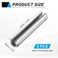 thumbnail image 2 of Uxcell 6Pcs Slotted Split Roll Pins 3/10 Inch(8mm) Dia. 2-2/5 Inch(60mm) Length Steel Spring Tension Expansion Dowels for Secure Fastening, Silver, 2 of 6