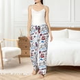 thumbnail image 4 of Salouo London Landmark2 Print Women's Pajama Pants Casual Loose Sweatpants PJs Flowy Pants Drawstring Palazzo for Women Wide Leg Pants Lounge Pajama -XX-Large, 4 of 8