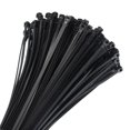 thumbnail image 1 of 200 piezas de 16 pulgadas 40 lbs bridas de cable autolock extra largas envolturas de bridas de nylon 3/16" para gestión de cables, negro, 1 of 6