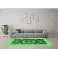 thumbnail image 3 of Ahgly Company Indoor Square Oriental Emerald Green Industrial Area Rugs, 7' Square, 3 of 4