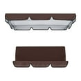thumbnail image 2 of Patio Swing Canopy Cover Set with Replacement Swing Cushion, 210D Oxford Waterproof Swing Top Cover + Padded Seat Cushion for Outdoor Garden Bench, Beige, 2 of 3