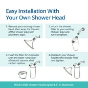 Aquasana Shower Head Filter System for Hard Water - Max Flow - AQ-4105CHR