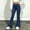 Blue, variant on Girls Flare Yoga Pants Casual High Waist Wide Leg Stretch Kids Dance Pants Black 5T