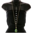 thumbnail image 3 of Mi Amore Necklace-Earring-Set Green/Gold-Tone, 3 of 3