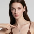 thumbnail image 2 of Solid 925 Sterling Silver Cubic Zirconia Teardrop Pendant Necklace for Women Teens Sparkling Crystal Choker Necklace, 2 of 6