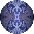 thumbnail image 1 of Ahgly Company Machine Washable Indoor Round Transitional Midnight Blue Area Rugs, 8' Round, 1 of 7