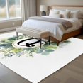 thumbnail image 4 of Letter Q Area Rugs 5x7 ft Alphabet Green Eucalyptus Leaves Plant Simple Washable Rug Non Slip Indoor Carpet Absorbent Floor Mat for Living Room Bedroom Dining Room, 4 of 9