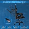 thumbnail image 3 of Gaming Chair, Backrest and Seat Height Adjustable Swivel Recliner Racing Office Computer Ergonomic Video Game Chair with Footrest and Lumbar Support, 3 of 8