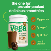 Vega Original Protein Plant-Based Protein Powder, Chocolate, 20 Servings (32.5oz)