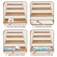thumbnail image 6 of White Blue Gradient Stair Treads Non Slip for Steps Abstract Modern Art 10 Pcs Reusable Adhesive Stair Runner Mats for Dogs Elders Carpet Treads Rugs for Staircase 8x30 In, 6 of 9