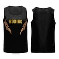 thumbnail image 1 of Yanarno Débardeurs de Boxe à Sequins pour Garçons Sans Manches Imprimé Lettres pour Course Noir&Or 14, 1 of 6