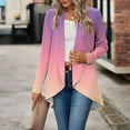 thumbnail image 4 of Scyoekwg Thin Cardigans for Women Lightweight Long Sleeve Gradient Open Front Coats Fall Fashion Casual Plus Size Cardigan (Pink,XXL), 4 of 7