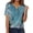 A01 Sky Blue, variant on Basic Short Sleeve Shirts For Women V Neck Flower Prin Fashion Dressy Casual Button T Shirt Lightweight Soft Spring Blouses Pullover Outfits Blue L