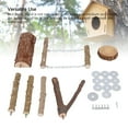 thumbnail image 3 of Wooden Bird Perch, Odorless Bird Standing Branches Platform Easy Install Multifunction  for Parakeet, 3 of 7