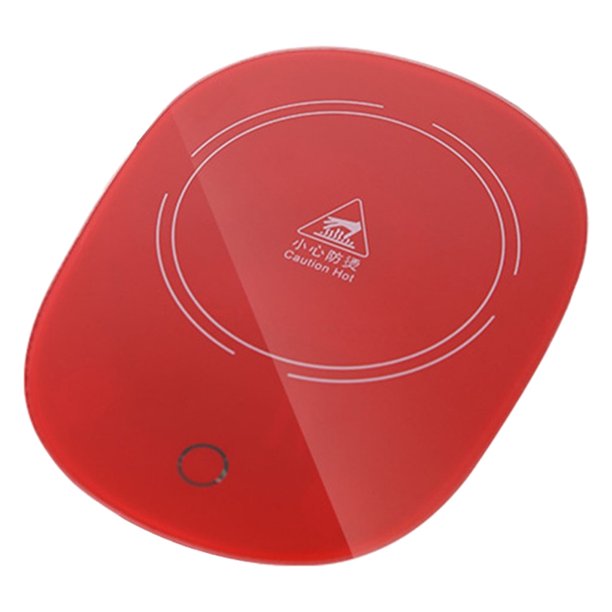 Almohadil Calentador de Taza Eléctrica USB, Térmica de 55 degree Posavasos, Control Táctil, Control de Una Tec, Bandeja rojo SM SunniMix almohadilla térmica de café