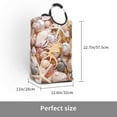 thumbnail image 3 of Vsdgher Colorful Seashells Print Square Laundry Bag Large Collapsible Dirty Clothes Bags With Handles Waterproof Essentials Storage For College Dorm, Family, 3 of 6