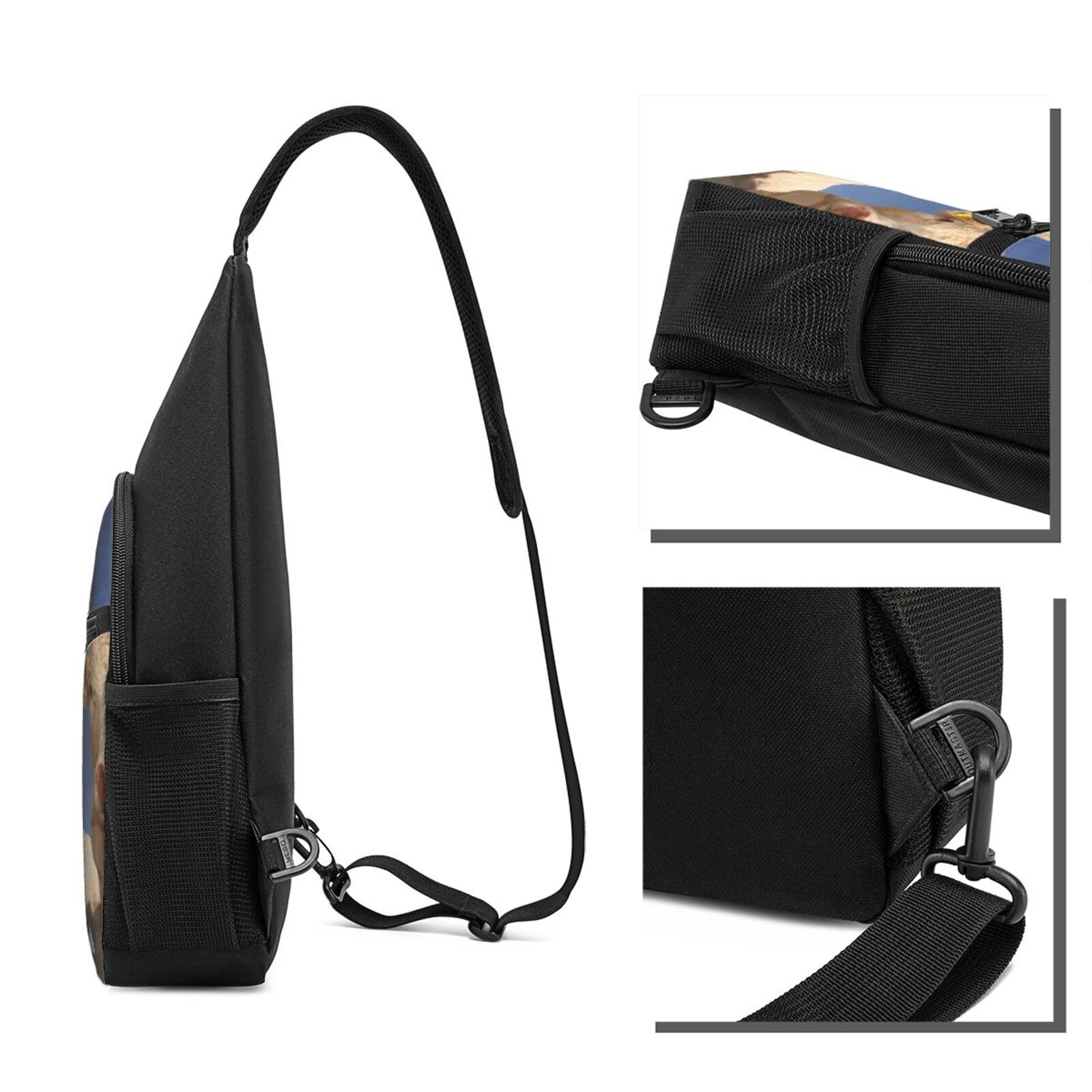 Xecao's Cows Cattles Print Sling Bag: A Versatile Chest, Shoulder, and Crossbody Backpack for Casual Days Out, Perfect for Both Men and Women