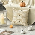 thumbnail image 2 of Sm:)e Pencil Drawing Pumpkin Fall Throw Pillow Cover 18x18 Inch Set of 2, Autumn Decorative Outdoor Cushion Cover for Sofa Couch, 2 of 7