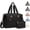 Black-Large, variant on Medium Khaki Checkerboard Duffel Bag Travel Weekender Overnight Carry On Gym Bag