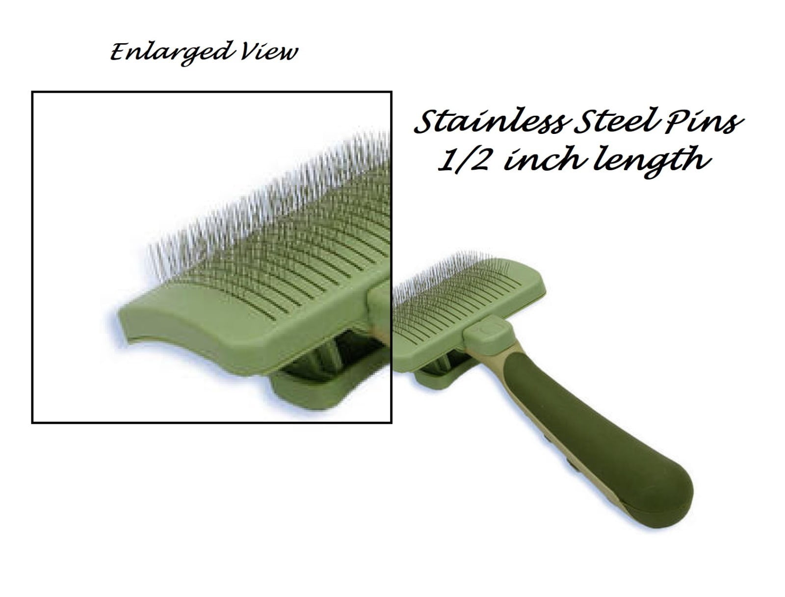 Self Cleaning Soft Dog and Cat Grooming Slicker Brush Easy Ergonomic Grip Handle (Small)