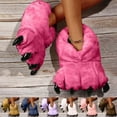thumbnail image 5 of gcong Women Plush Animal PAW Slippers Funny Novelty Cute claw Slippers Cozy Furry Warm Memory Foam Slippers Gifts for Halloween Christmas Winter, 5 of 6