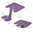 thumbnail image 2 of ECR4Kids The Surf Folding Portable Activity Lap Desk, Large, Adjustable, Flexible Seating, Eggplant, 2 of 9