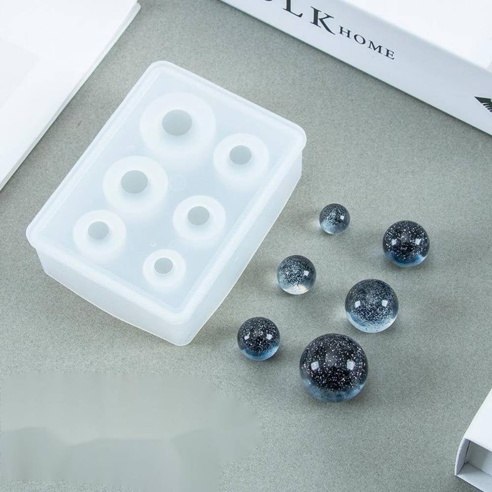 1pc Silicone Molds Epoxy Resin Casting Molds For UV Resin DIY Jewelry Craft Making Round White 9.3x6.5x2.8cm Inner Diameter: 0.9~2.5cm