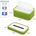 thumbnail image 2 of Caja de pañuelos Caja de pañuelos de Silicona para Coche con elevación elástica Caja de pañuelos elástica Plegable para el hogar, la Oficina y el Coche (Azul) Rojo Verde, 2 of 5
