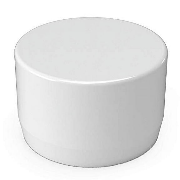 FORMUFIT F002EEC-WH-10 PVC External End Cap, Furniture Grade, 2" Size, White (Pack of 10)