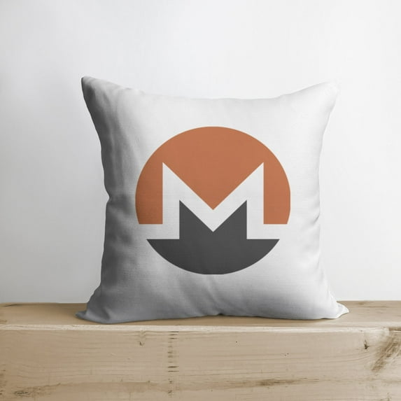 Monero Pillow | Double Sided | Monero Merch | Crypto Plush | Pillow Defi | Throw Pillows | Down Pillows | Crypto Pillows | Handmade in USA