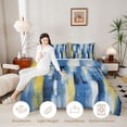 thumbnail image 4 of Manfei Watercolor Ombre Queen Comforter Set, Abstract Artwork Comforter Sets Queen, Blue Yellow, Navy Reversible 3pcs, 1 Comforter and 2 Pillowcases, 4 of 6