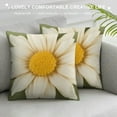 thumbnail image 3 of Nawypu  Flower Throw Pillow Covers Decorative Floral Pillowcases Stereo Cushion Colorful Sunflower Pillow Case for Couch Living Room Chair Bed Car Creamy White, 3 of 5
