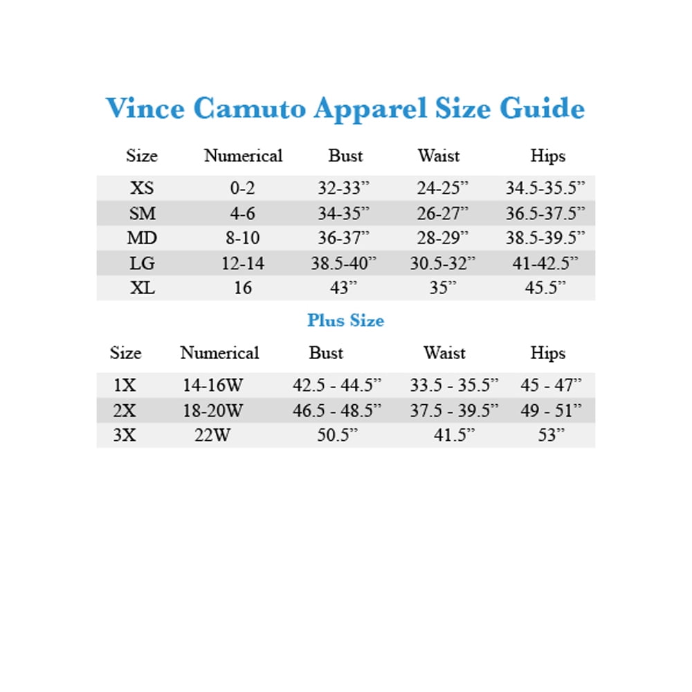 vince camuto clothing size chart