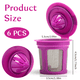 thumbnail image 2 of Filtros de café reutilizables K-Cup, filtros de café rellenables K-Cup para cafeteras Keurig 2.0 y 1.0, filtros reutilizables universales K-Cup compatibles con K200, K300, K350 y más (paquete de 6), 2 of 5
