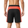 thumbnail image 4 of Zimjoy Men's Athletic Basketball Shorts Breathable Quick Dry Elastic Drawstring Loose Fit Running Gym Workout Casual Sport Training Shorts Saffron 2XL, 4 of 6