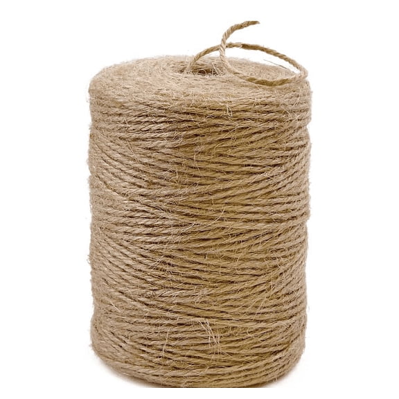 LQQBOX 656 Feet 2mm Jute Garden Twine, Heavy Duty Natural Twine String for Gardening, Plant Supporting, Bundling, Crafting, Wrapping