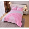 thumbnail image 3 of Koniroom 3Pcs Pastel Rainbow Comforter Set King Size for Girls, Kids Pink Purple Blue Swirl Bedding Room Decor, 3 of 11