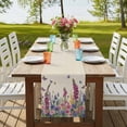 thumbnail image 4 of Table Runners 48 Inches Long Dress Scarves, Watercolor Flowers Farmhouse Kitchen/Dining Table Runner, Short Coffee Tablerunners, Retro Botanical Blooms Floral Butterfly 13x48 Inch, 4 of 9