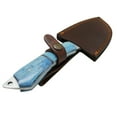 thumbnail image 6 of 9.25" Blue Gut Hook Fishing Knife Bone Handle Hunting Fixed Blade with Sheath, 6 of 6