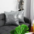thumbnail image 2 of REGALWOVEN 16"x16" Sequin Throw Pillow Covers Glitter Decorative Cushion Cover Silver Tone 2, 2 of 7