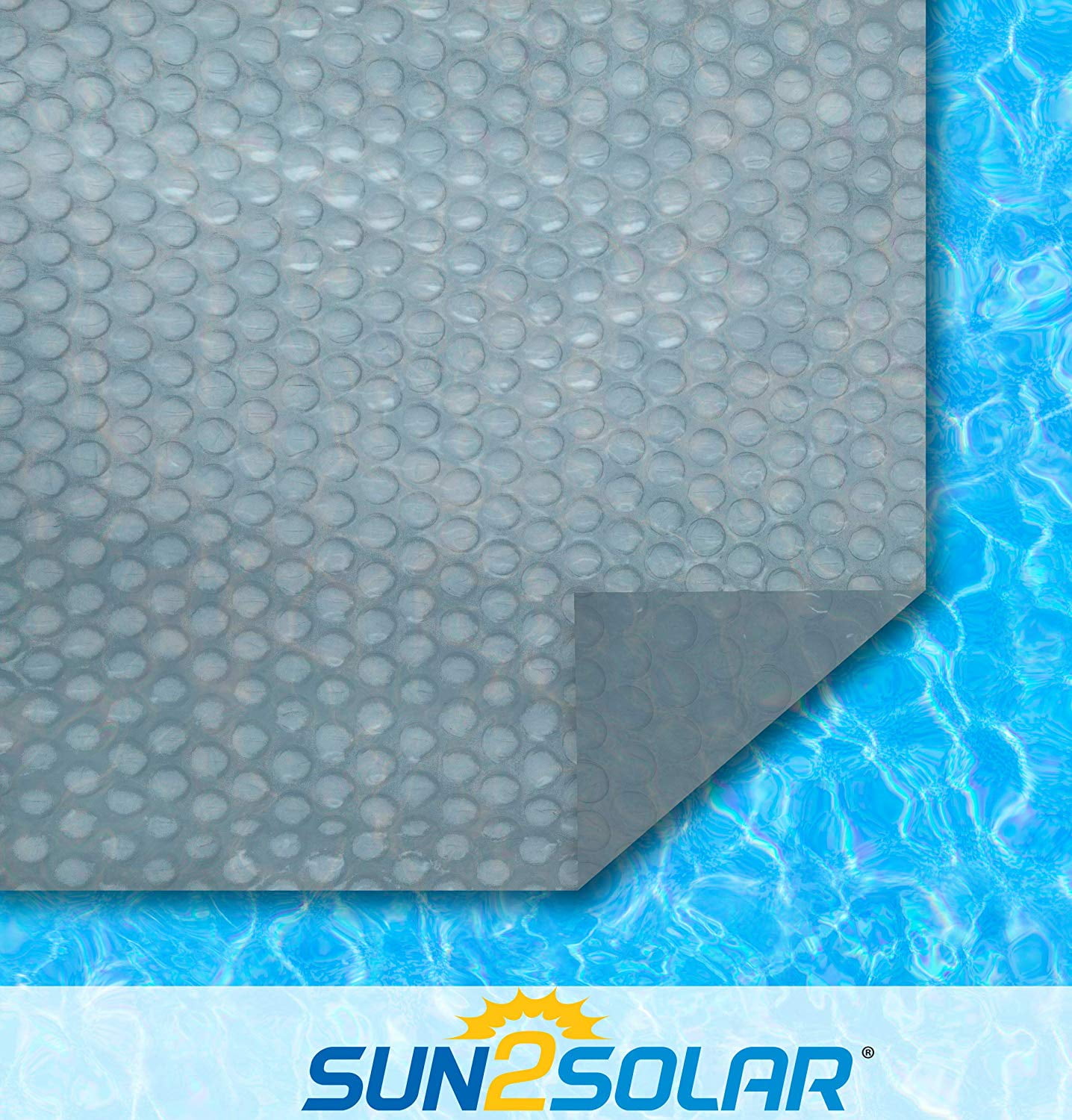 Face Bubble-Side Down Heating Blanket for In-Ground and Above-Ground Rectangular Swimming Pools Sun2Solar Clear 12-Foot-by-20-Foot Rectangle Solar Cover Use Sun to Heat Pool 1600 Series Style 